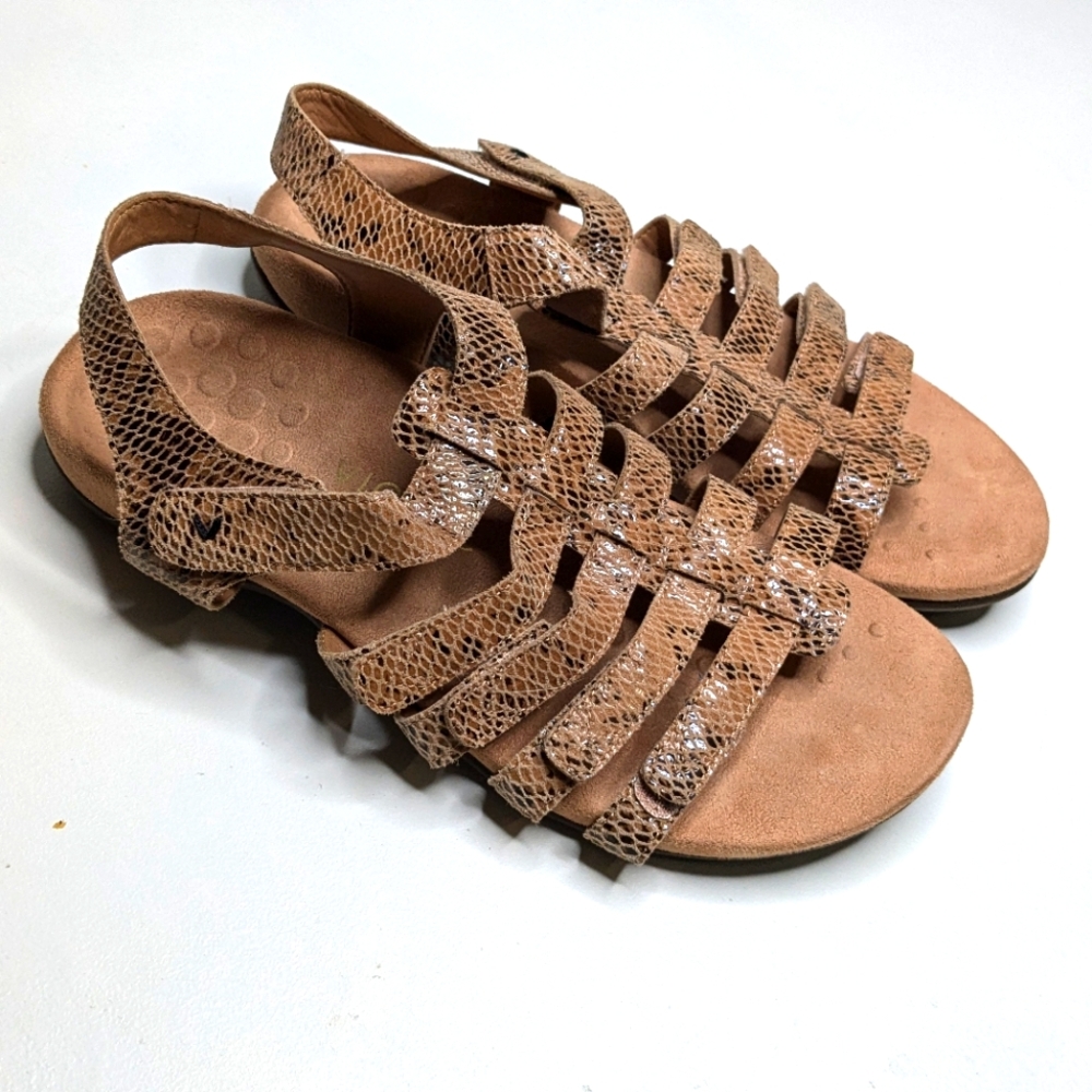 Vionic Harrisa Snake Wheat Sandal